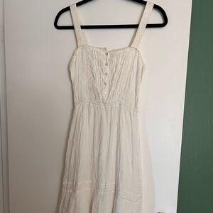 Aerie by American Eagle, white crochet detail midi dress XXS